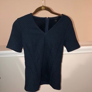 Ann Taylor blue top light sweater material
